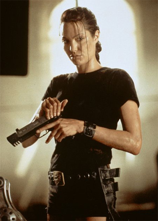 Angelina Jolie as Lara Croft in Tomb Raider