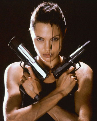 Angelina Jolie as Lara Croft in Tomb Raider