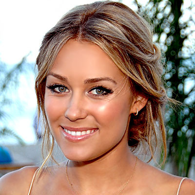 Lauren Conrad wears an up-do to an event. Very chic.