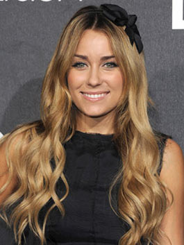 Lauren Conrad's hair looks long and pretty- a usual occurrence for her.