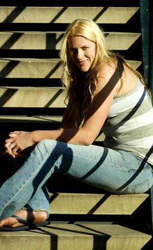 Lauren Jackson Sitting on Stairs