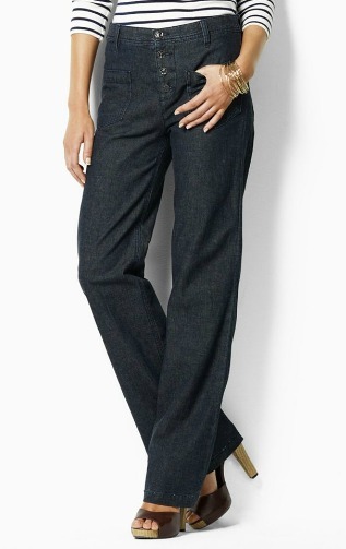 Wide-leg denim bottoms