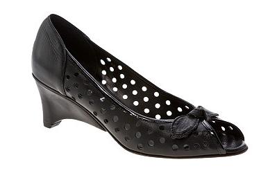 Leather Bow Wedge