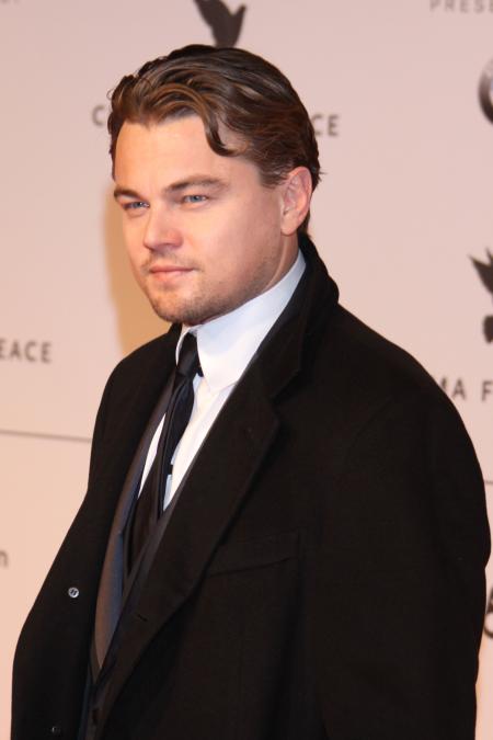 Leonardo DiCaprio looking sexy in black