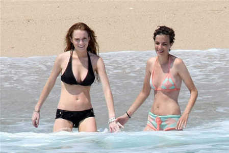 Lindsay Lohan and Samantha Ronson