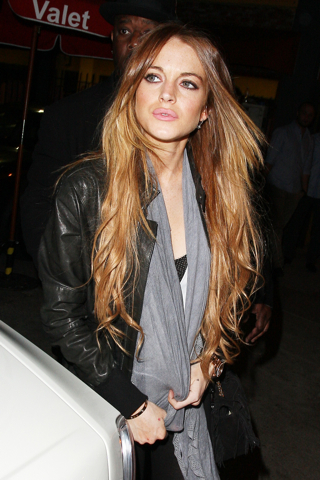 Lindsay Lohan lip service