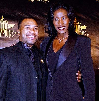 Lisa Leslie with Derek Fisher