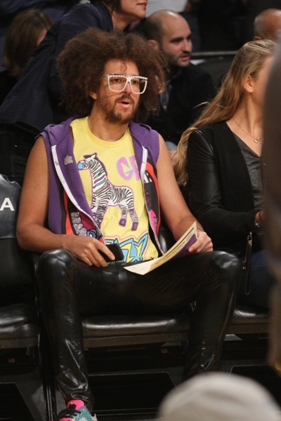 Redfoo at the Lakers game