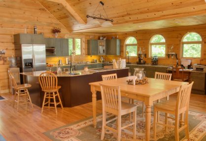 Country Kitchen Design on Log Home Kitchen   Country Homes