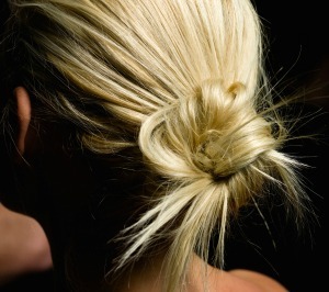 Lower messy bun