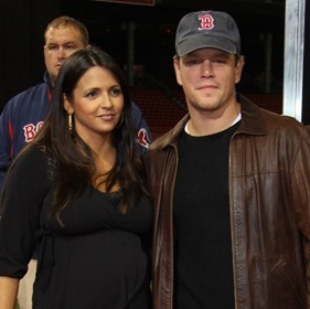 Luciana Barroso and Matt Damon