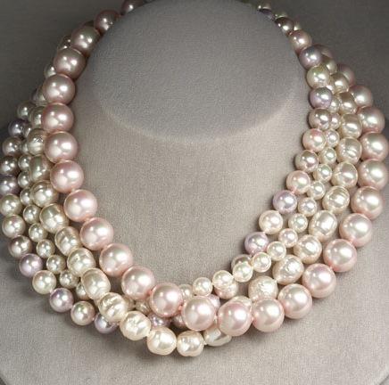 Majorica Four Strand Pearl Necklace