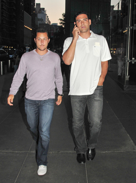 Mark Sanchez walking in NYC