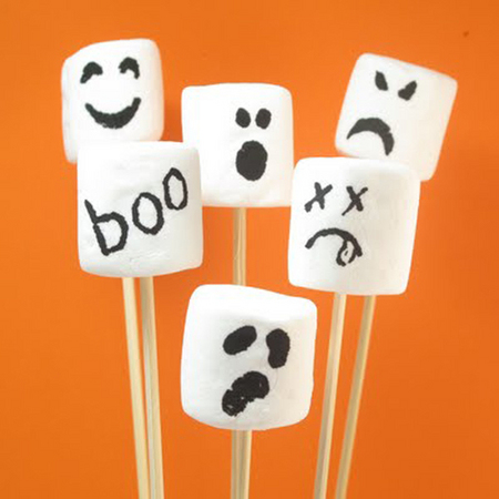 Marshmallow ghosts