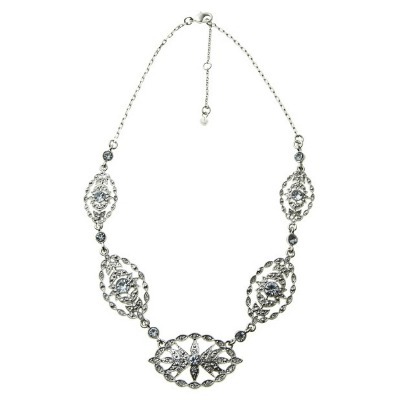 Silver disc necklace