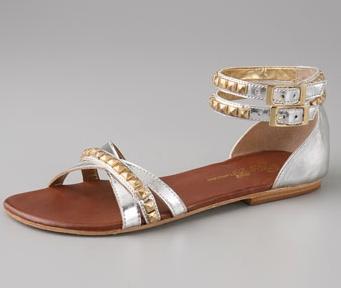 Matt Bernson Metallic Studded Sandals