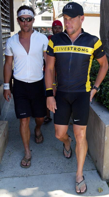 Matthew McConaughey and Lance Armstrong in Malibu