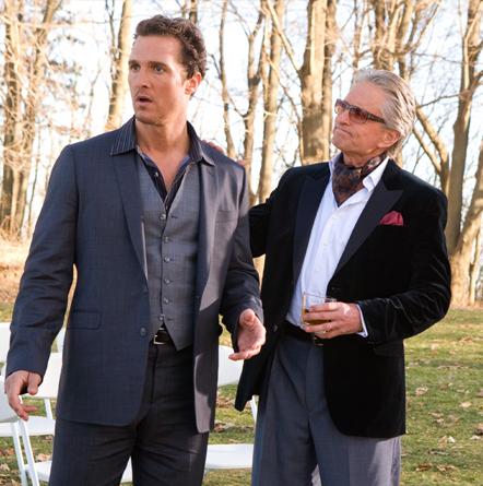 Matthew McConaughey and Michael Douglas in Ghosts of Girlfriends Past.