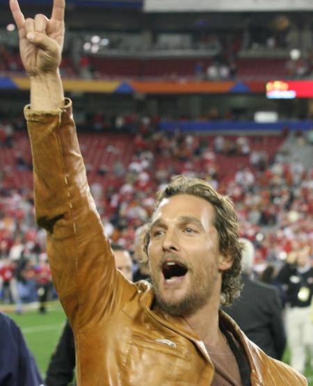 Matthew McConaughey at the Fiesta Bowl