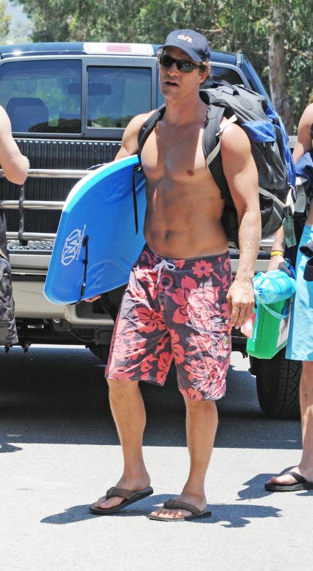 Matthew McConaughey goes topless in LA