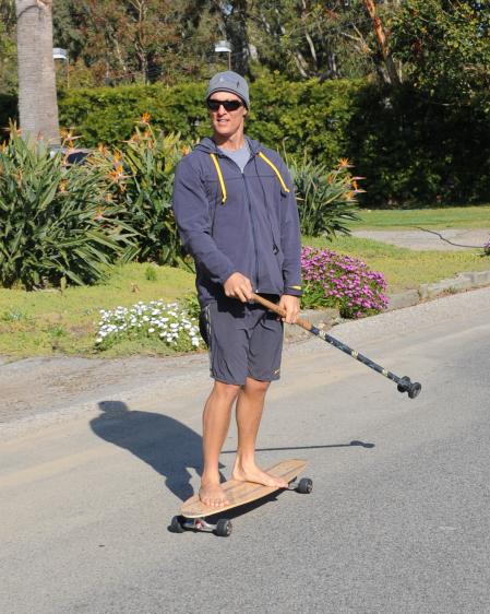 Matthew McConaughey skateboards