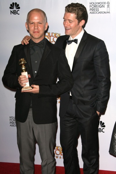 Matthew Morrison and Ryan Murphy at the Golden Globes