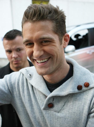 Matthew Morrison outside the ITV studios in London