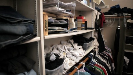 Messy Master Bedroom Closet