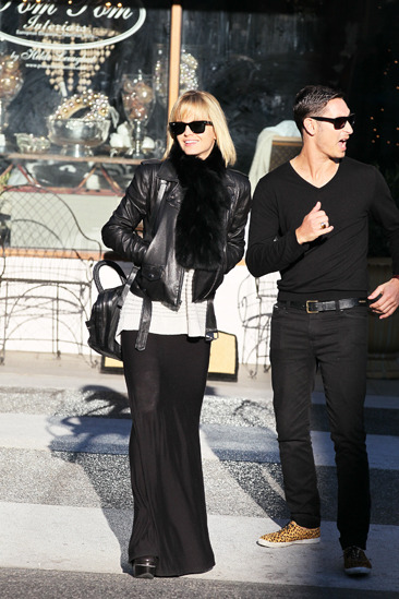 Mena Suvari exits La Scala restaurant in Beverly Hills