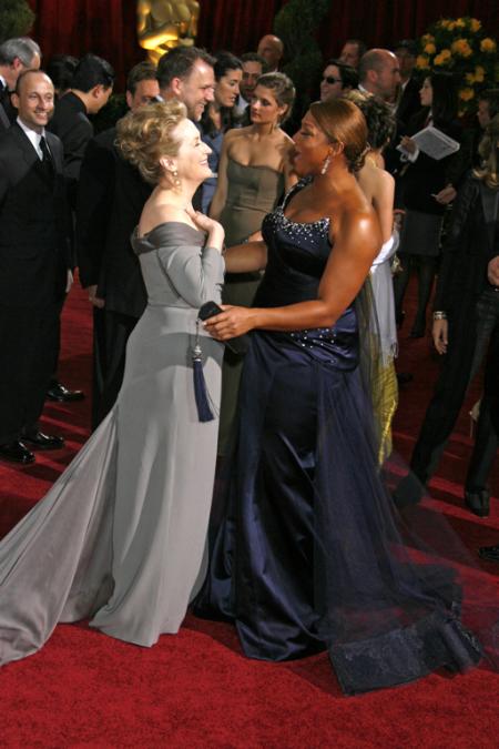 Meryl Streep and Queen Latifah at the 2009 Oscars