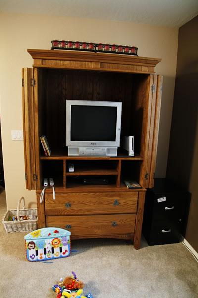 Another "before" shot - entertainment center