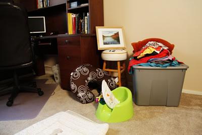 Pile of stuff in corner