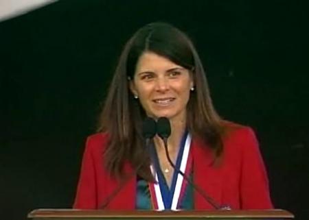 Mia Hamm at the Hall of Fame Induction