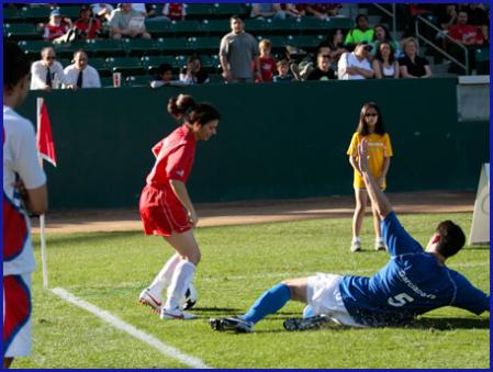 Mia Hamm and Nomar Garciaparra Charity Soccer Game
