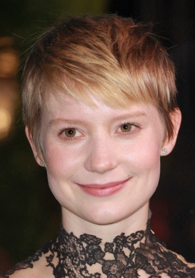 Mia Wasikowska is pixie and adorable with this short simplistic look that 