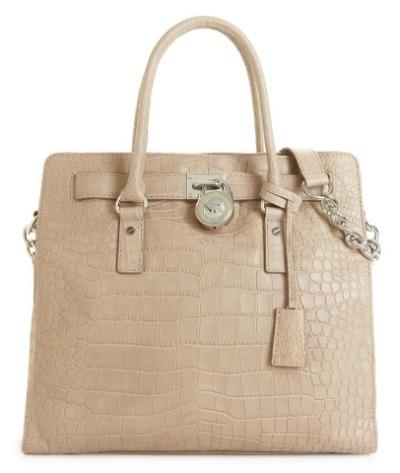 Croco leather tote