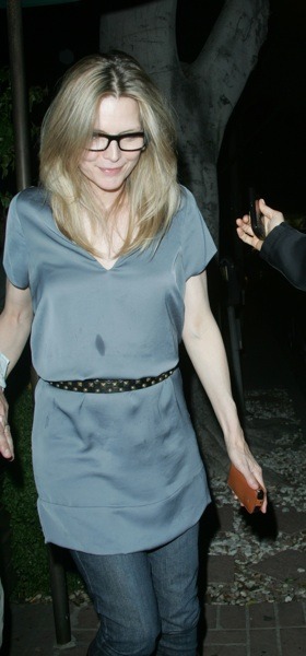 Michelle Pfeiffer in grey silk