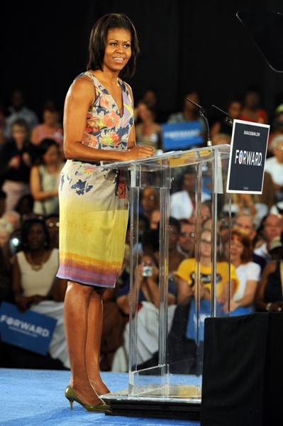 Michelle Obama fun in florals