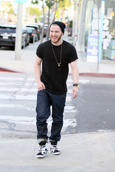 Mike Posner leaves the Urth Cafe in West Hollywood