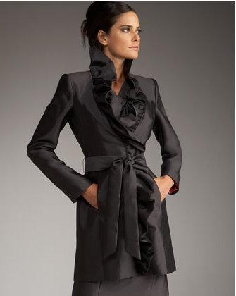 Milly ruffle knee coat