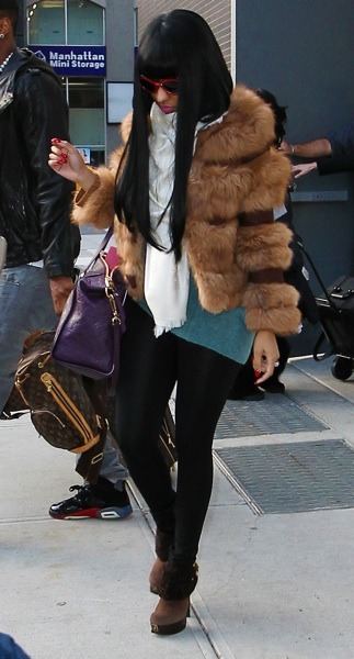 Nicki Minaj in fur