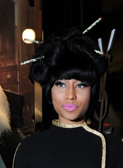 Nicki Minaj in up-do