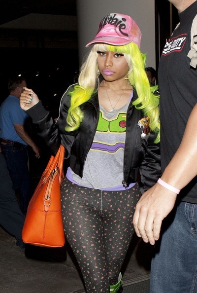 Nicki Minaj in bomber jacket