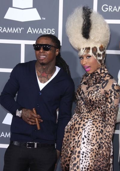 Nicki Minaj with animal print hair