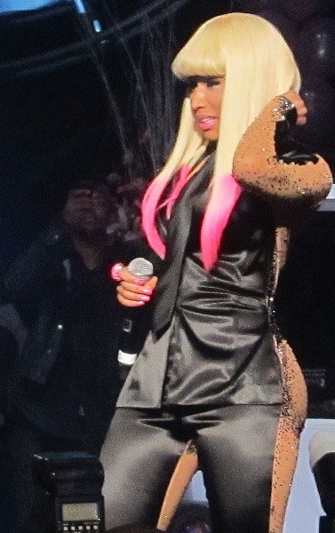Nicki Minaj in half outfit