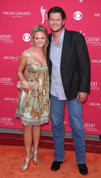 Miranda Lambert in gold platforms