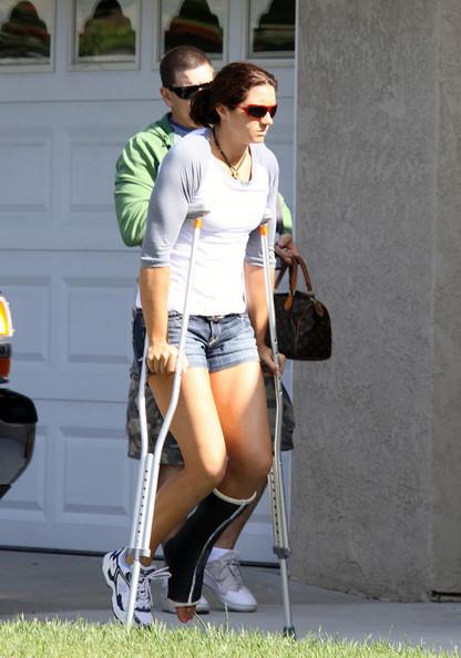 Misty May on Crutches