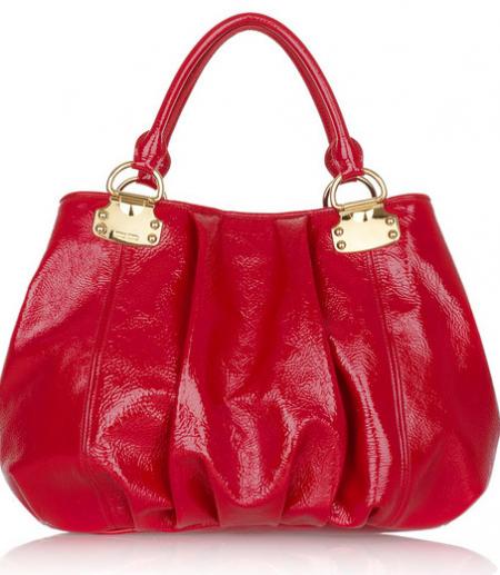 Miu Miu Crinkle Patent Shoulder Bag