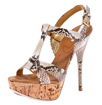 Miu Miu Python Cork Sandals