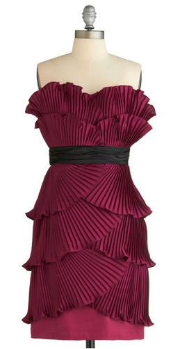 Pleated cocktail dress